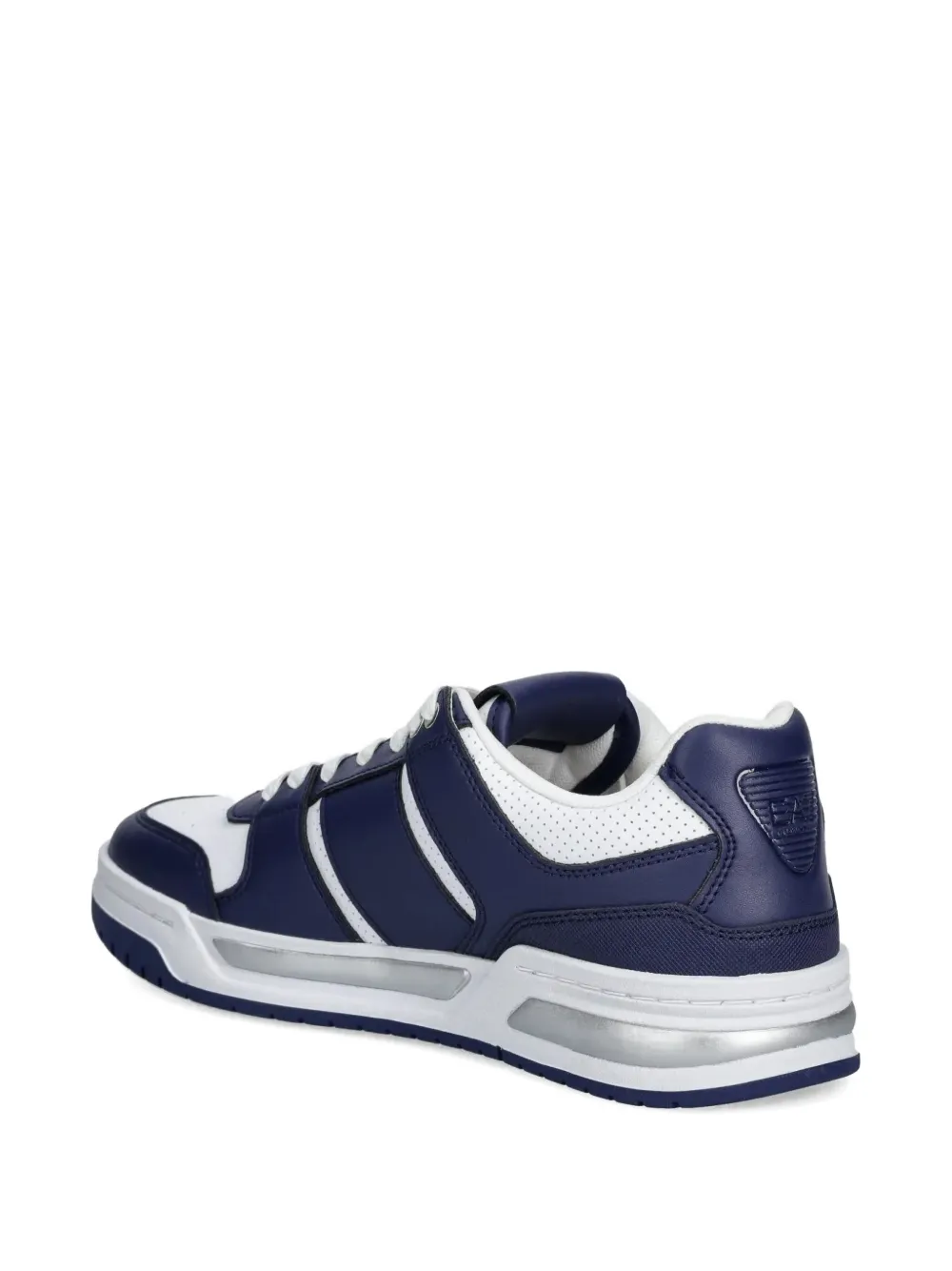 Ea7 Emporio Armani leather sneakers Blue
