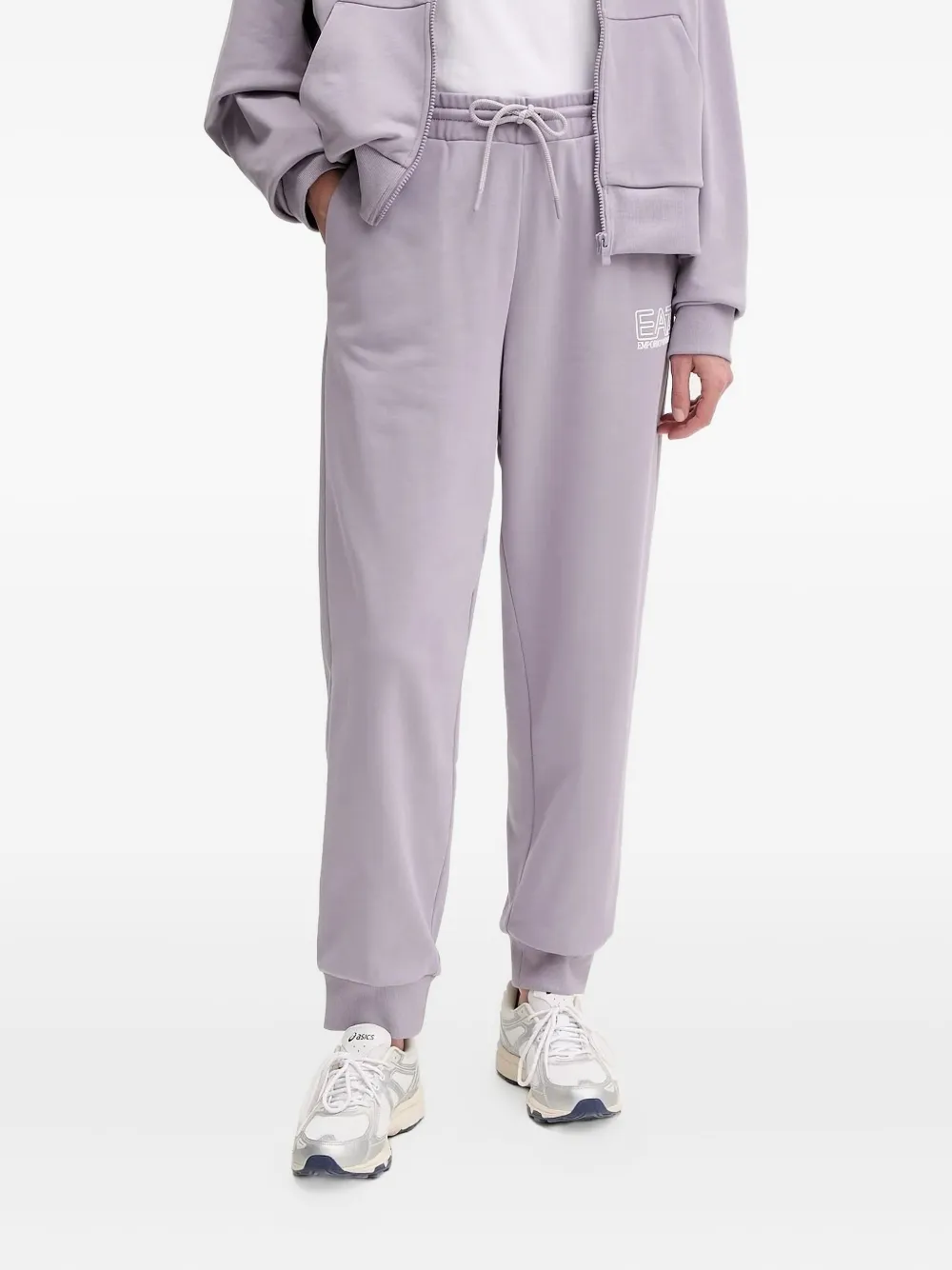 Ea7 Emporio Armani logo-detail track pants Paars