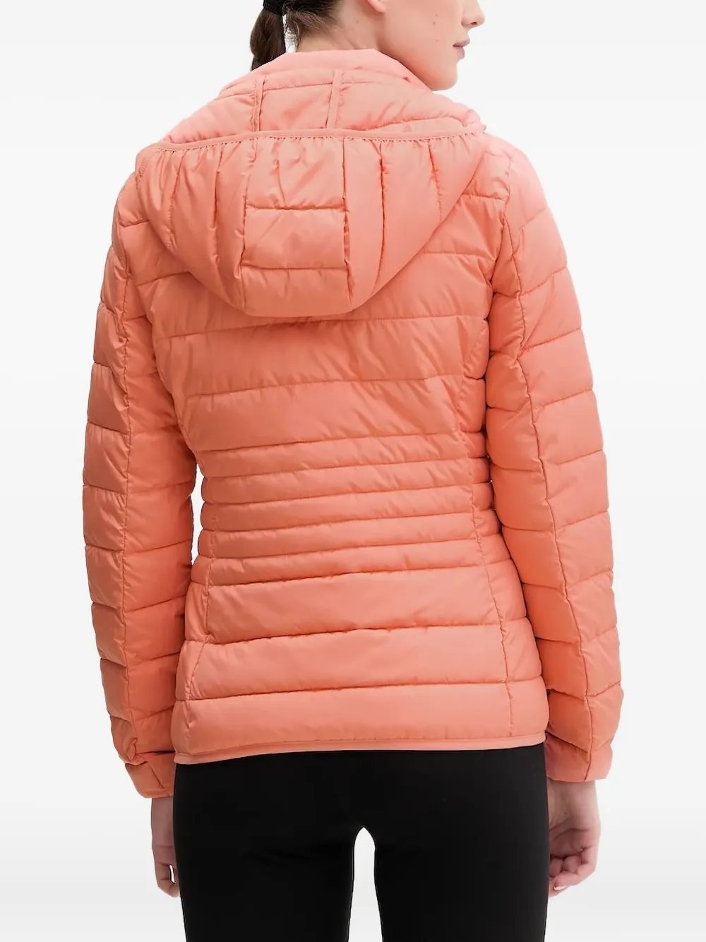 Ea7 Emporio Armani logo-print quilted jacket Oranje
