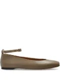 Emporio Armani leather ballerina shoes - Brown
