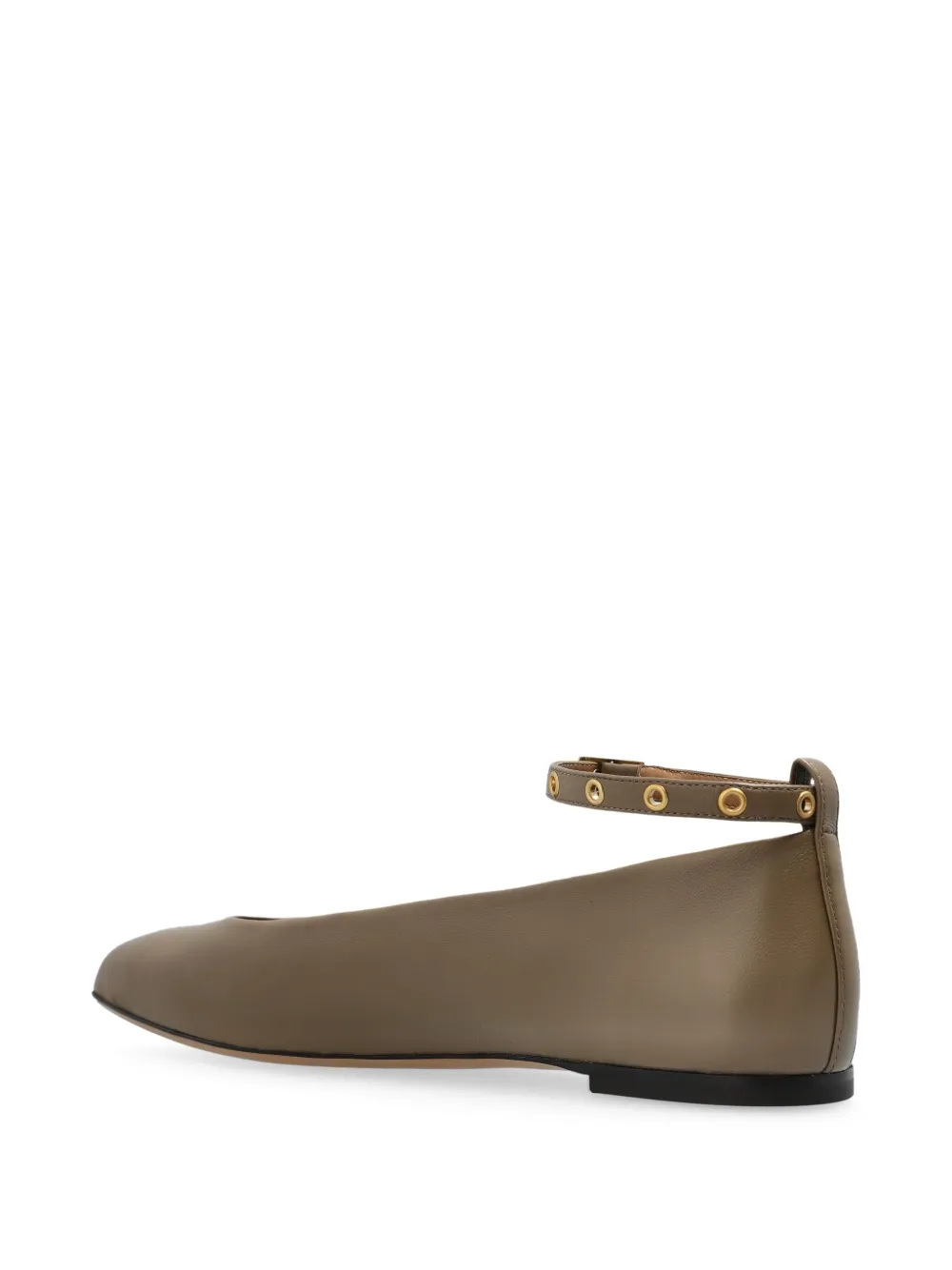 Emporio Armani Leren ballerina's Bruin