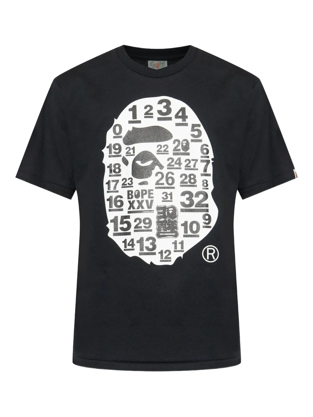 A BATHING APE® playera 32.º Anniv. playera Big Ape Head | negro | Image 1