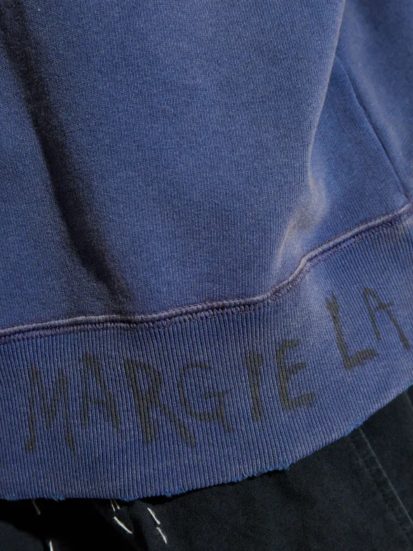 Maison Margiela logo-print Sweatshirt | Blue | FARFETCH CA
