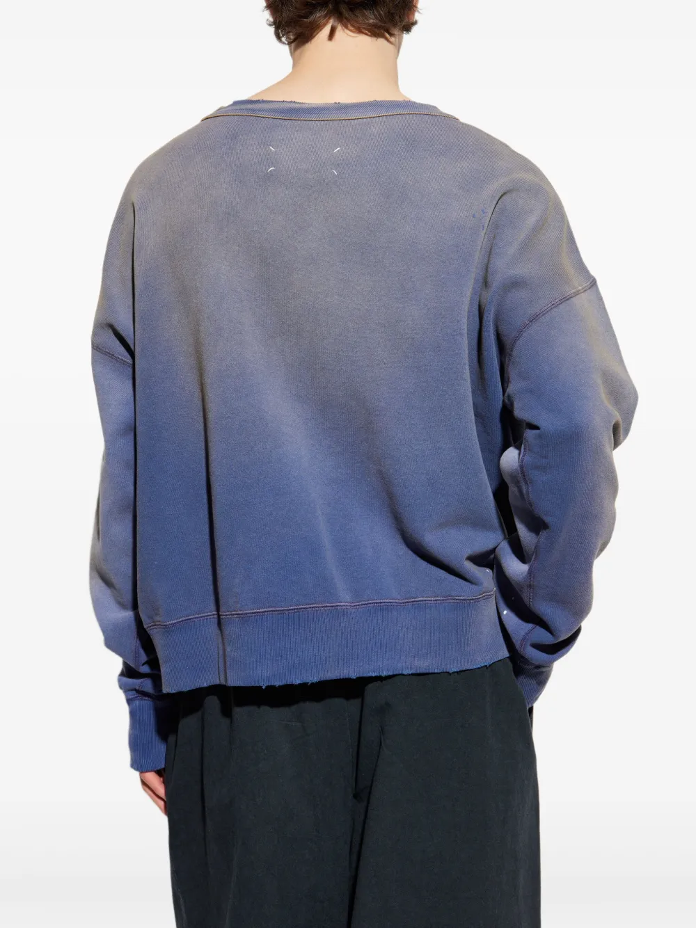 Maison Margiela Sweater met logoprint Blauw