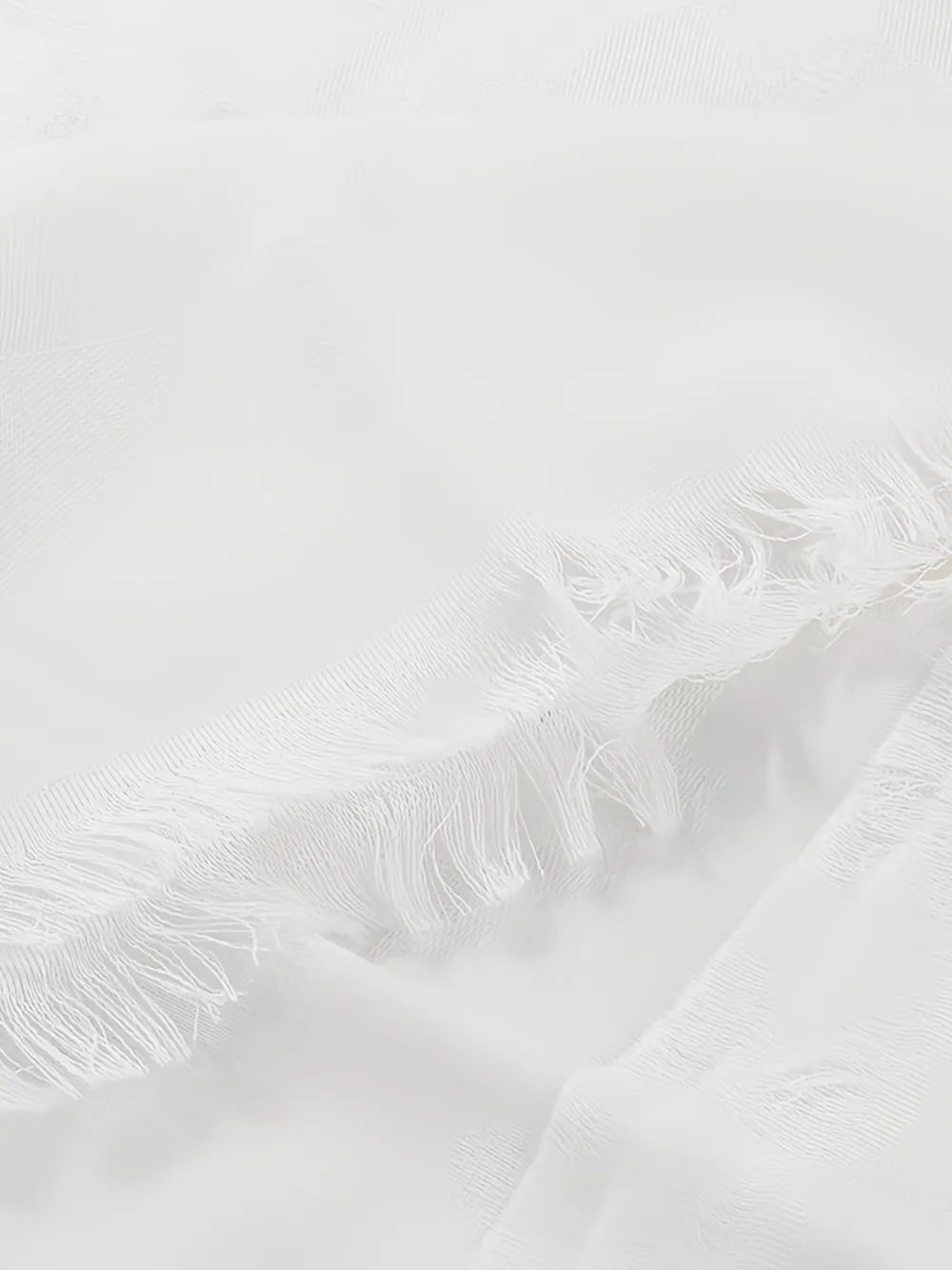 Max Mara Fringed Scarf In White