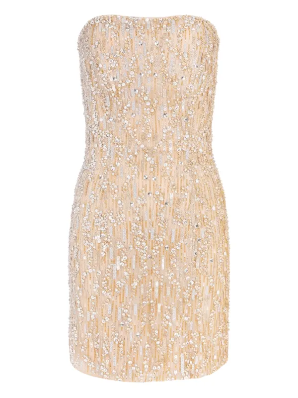 Jenny Packham Minuit Mini Dress | Neutrals | FARFETCH
