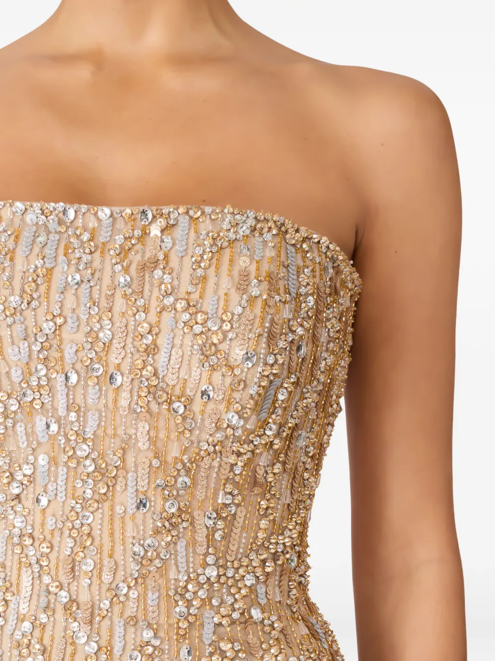 Jenny Packham Minuit mini-jurk Beige