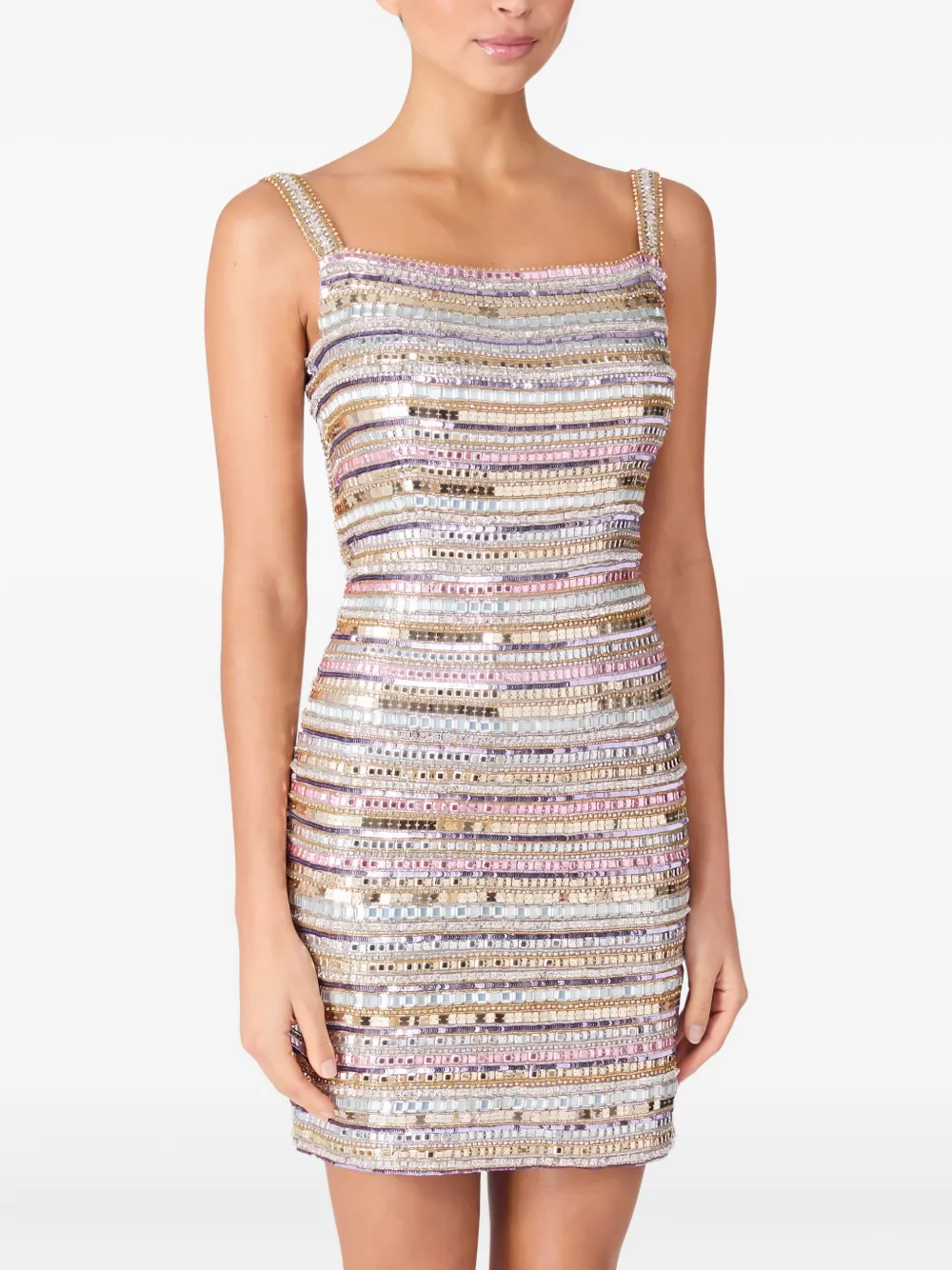 Jenny Packham Nancy mini-jurk - Zilver