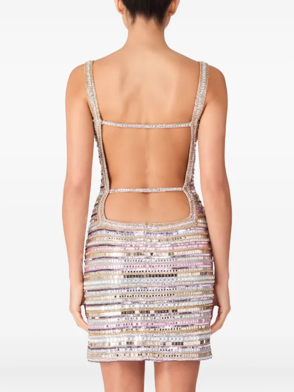 Jenny Packham Nancy Mini Dress Silver FARFETCH PH