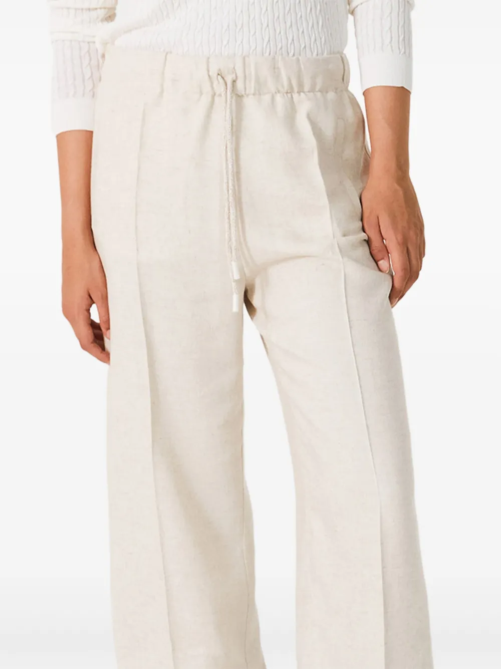 BIANCALANCIA pressed-crease trousers - Wit