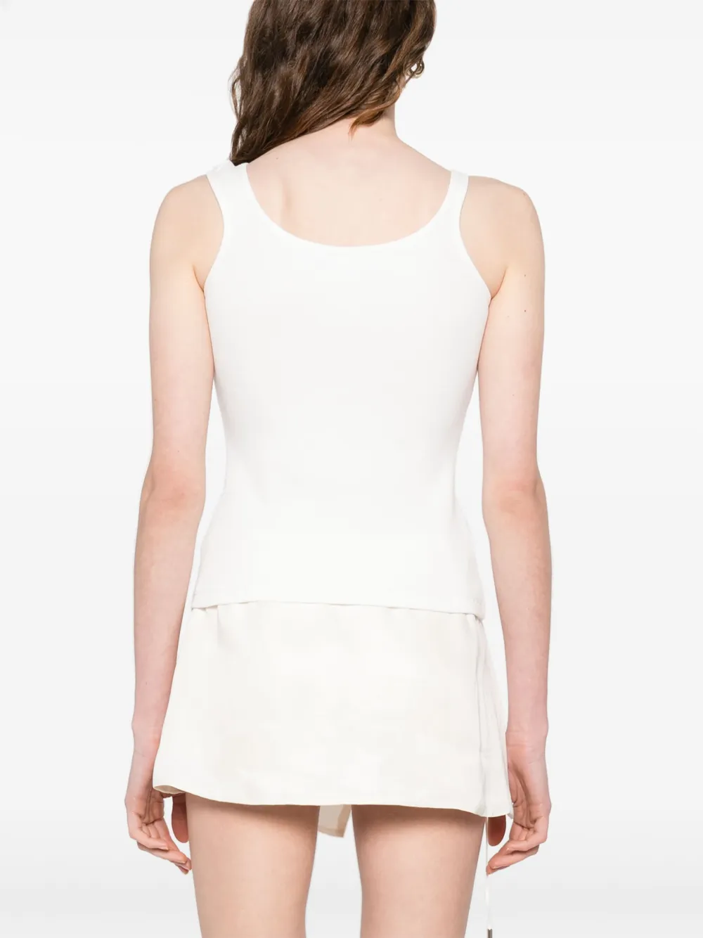 Blumarine Tanktop met broche Beige