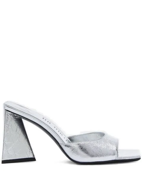 The Attico 100mm Devon metallic leather sandals