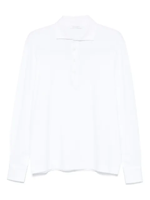 Cruciani playera tipo polo de tejido canalé fino
