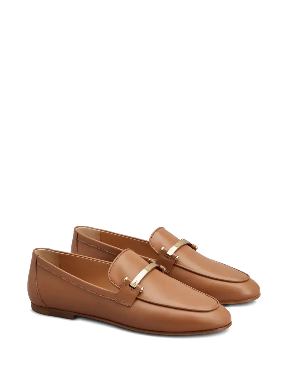 Tod's metal-bar leather loafers Black