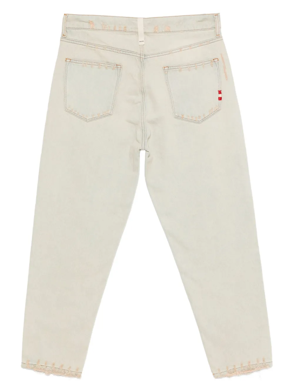 AMISH Jeremiah jeans met franje afwerking Blauw