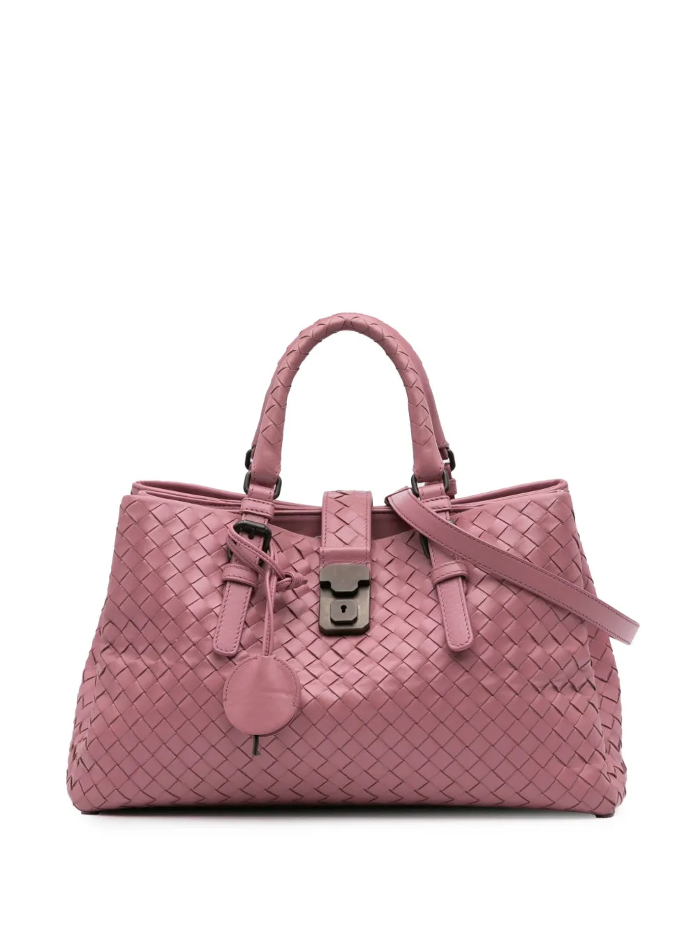 Bottega Veneta Pre-Owned 2012-2024 スモール ナッパ イントレチャート ローマ サッチェルバッグ - Bottega Veneta Pre-Owned 2012-2024 スモール ナッパ イントレチャート ローマ サッチェルバッグ -