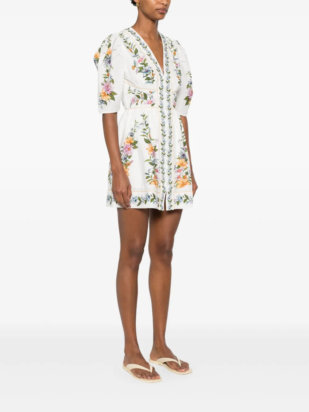 Farm Rio Sweet Bloom Dreamscape Cotton Shirtdress