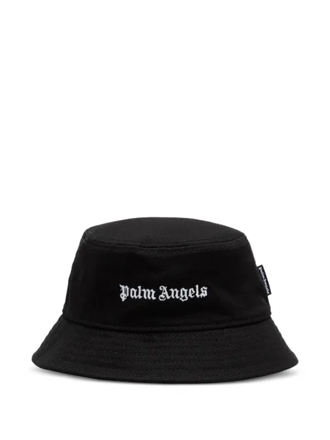 Palm Angels Kids logo-embroidered bucket hat