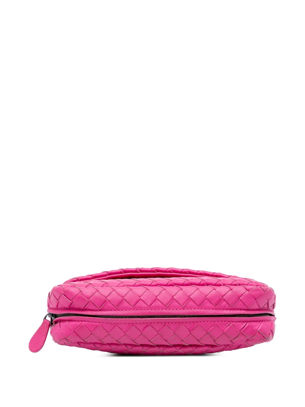 Pre-owned Bottega Veneta 2012-2024 Leather Intrecciato Chain Flap Crossbody Bag