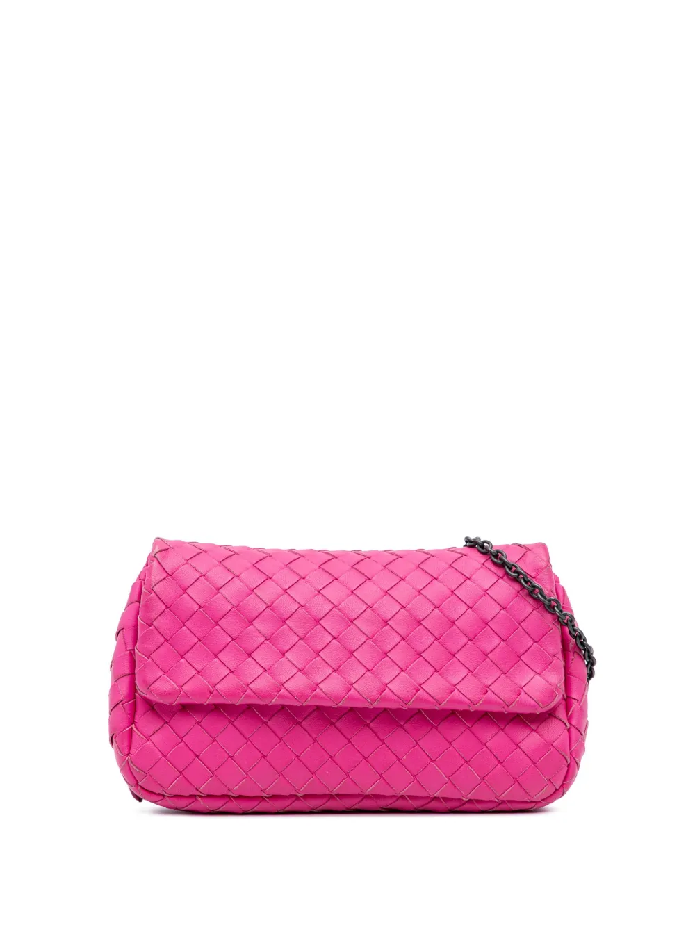 Bottega Veneta Pre-Owned 2012-2024 レザー イントレチャート チェーン フラップ ショルダーバッグ - Bottega Veneta Pre-Owned 2012-2024 レザー イントレチャート チェーン フラップ ショルダーバッグ -