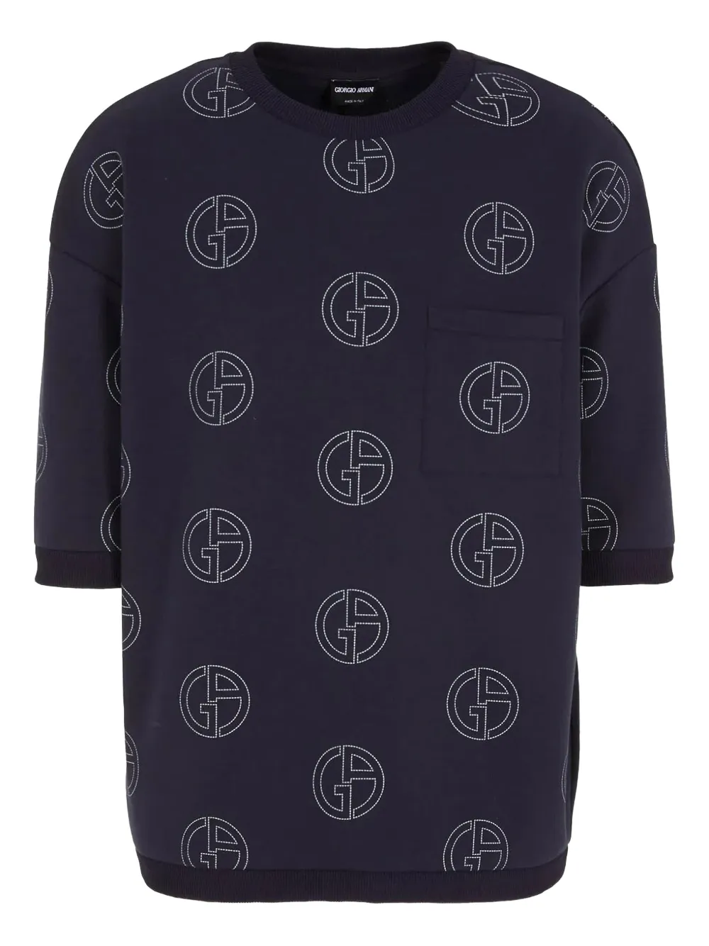 Giorgio Armani sudadera con motivo de monograma | negro | Image 1