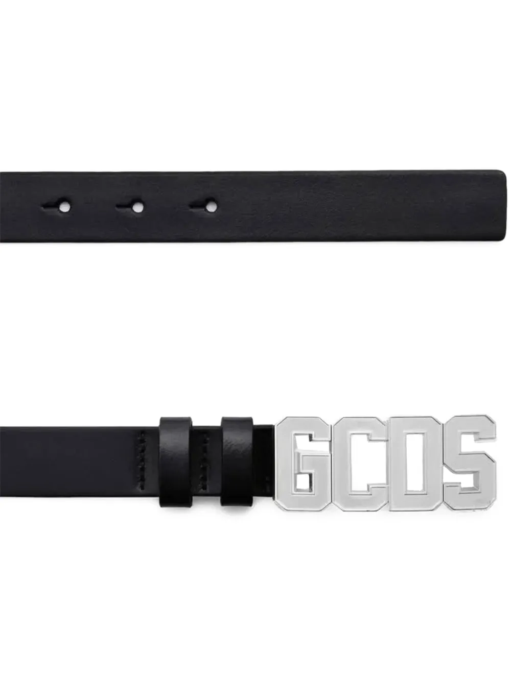 GCDS leather belt - Zwart
