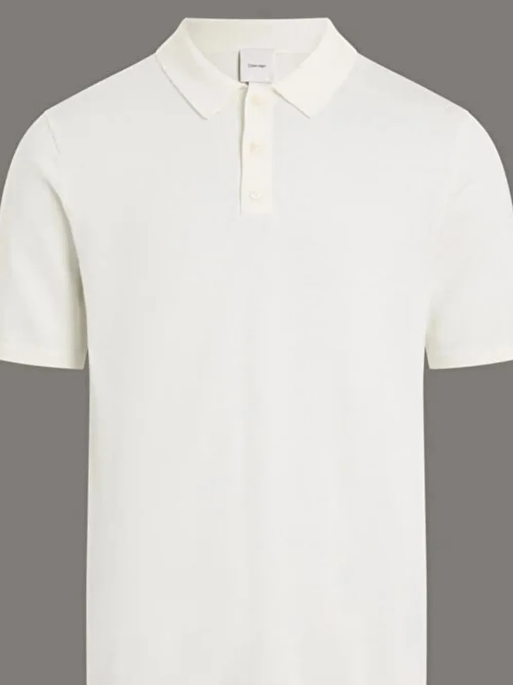 Calvin Klein cotton polo shirt - Wit
