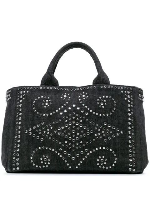 Prada Pre-Owned bolsa satchel Canapa Bijoux de mezclilla 2010-2024