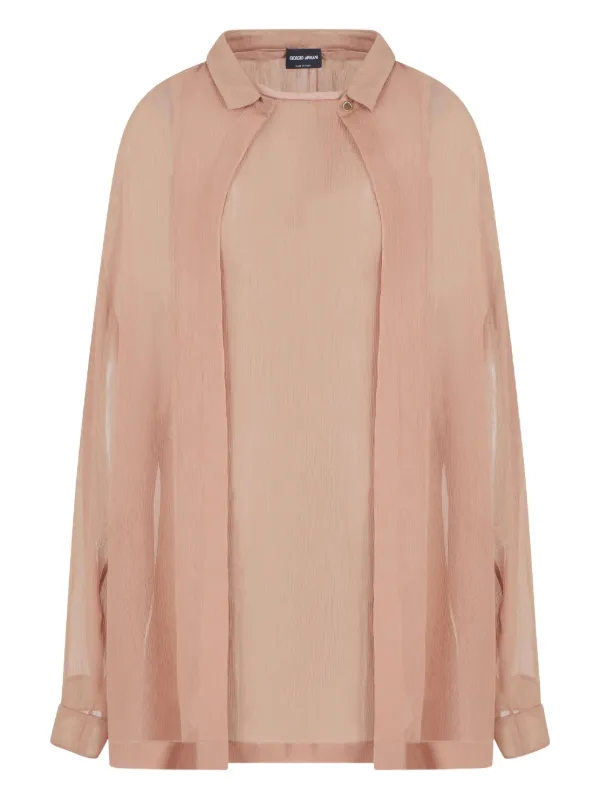 美品 ジョルジオアルマーニ マルベリーシルク100% ブラウス イタリア製 Giorgio Armani シルクブラウス | ピンク | FARFETCH JP