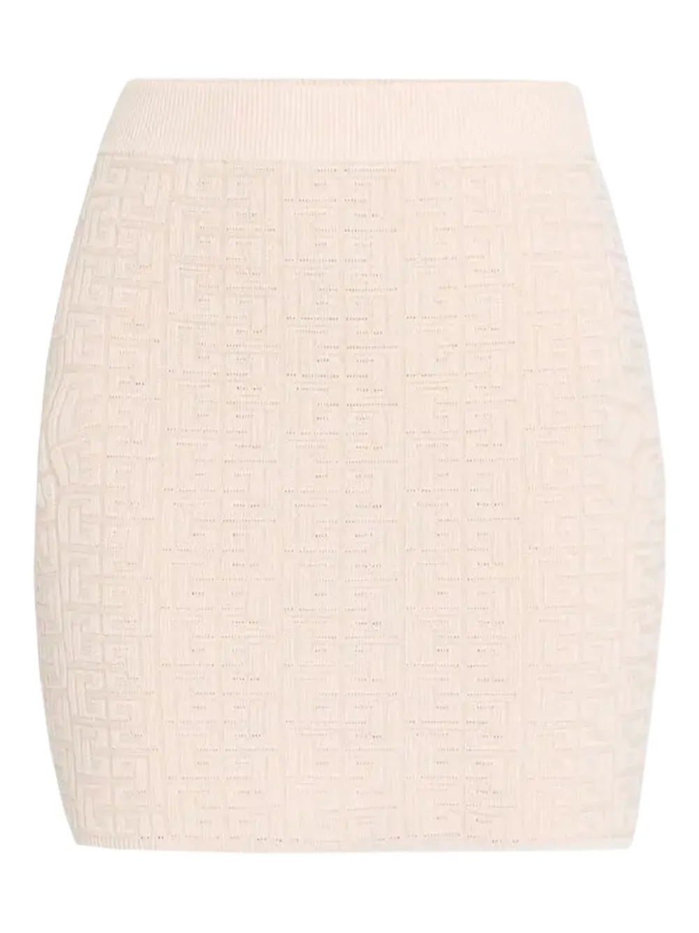 Balmain monogram knitted mini skirt | Neutrals | Image 1