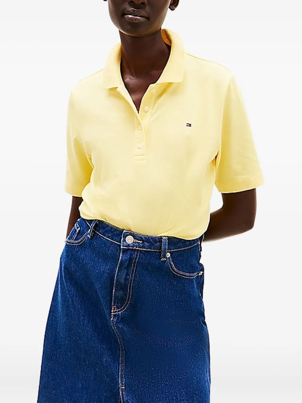 Tommy Hilfiger Polotop met logo Geel