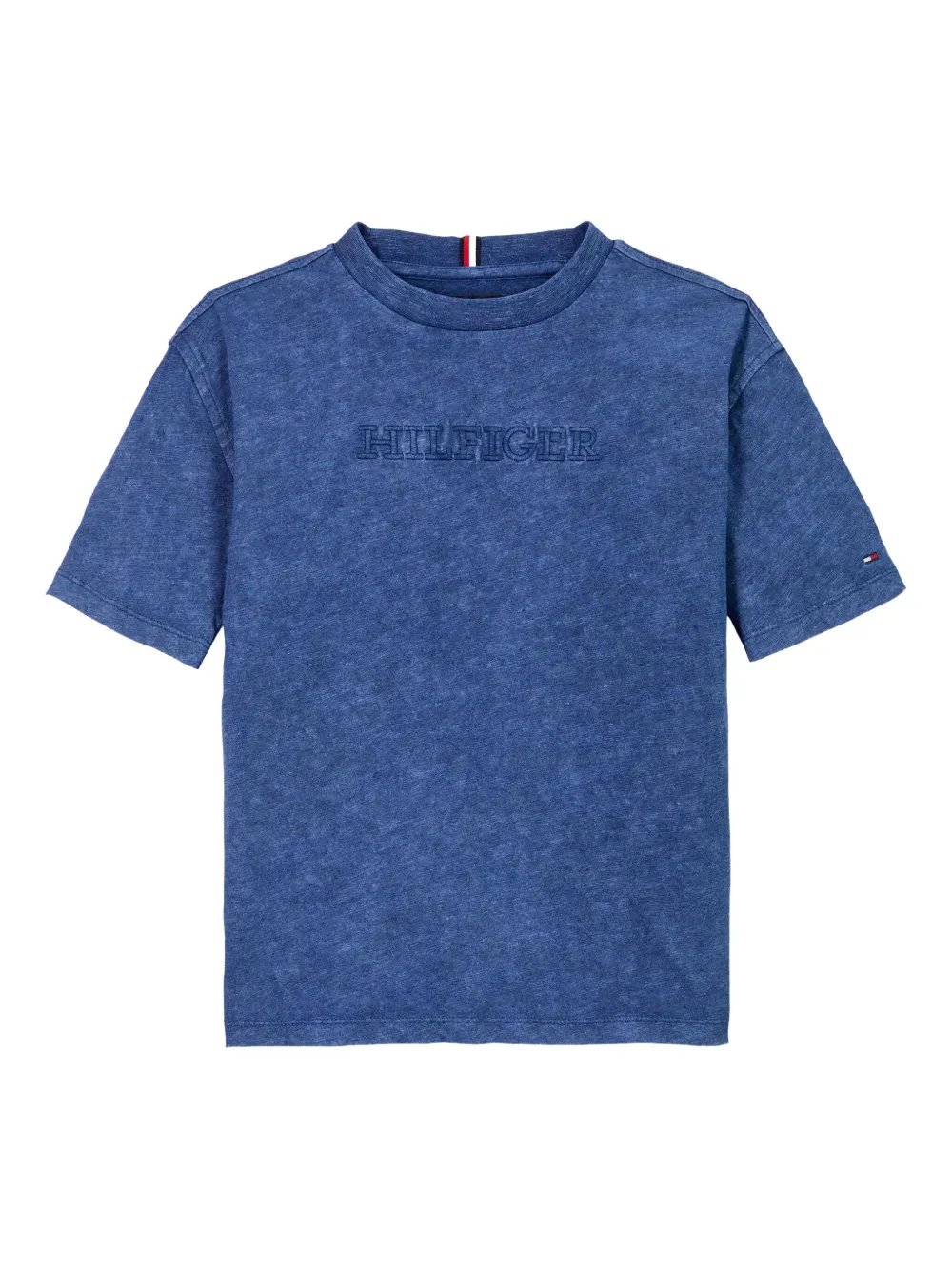 Tommy Hilfiger Junior T-shirt met geborduurd logo Blauw