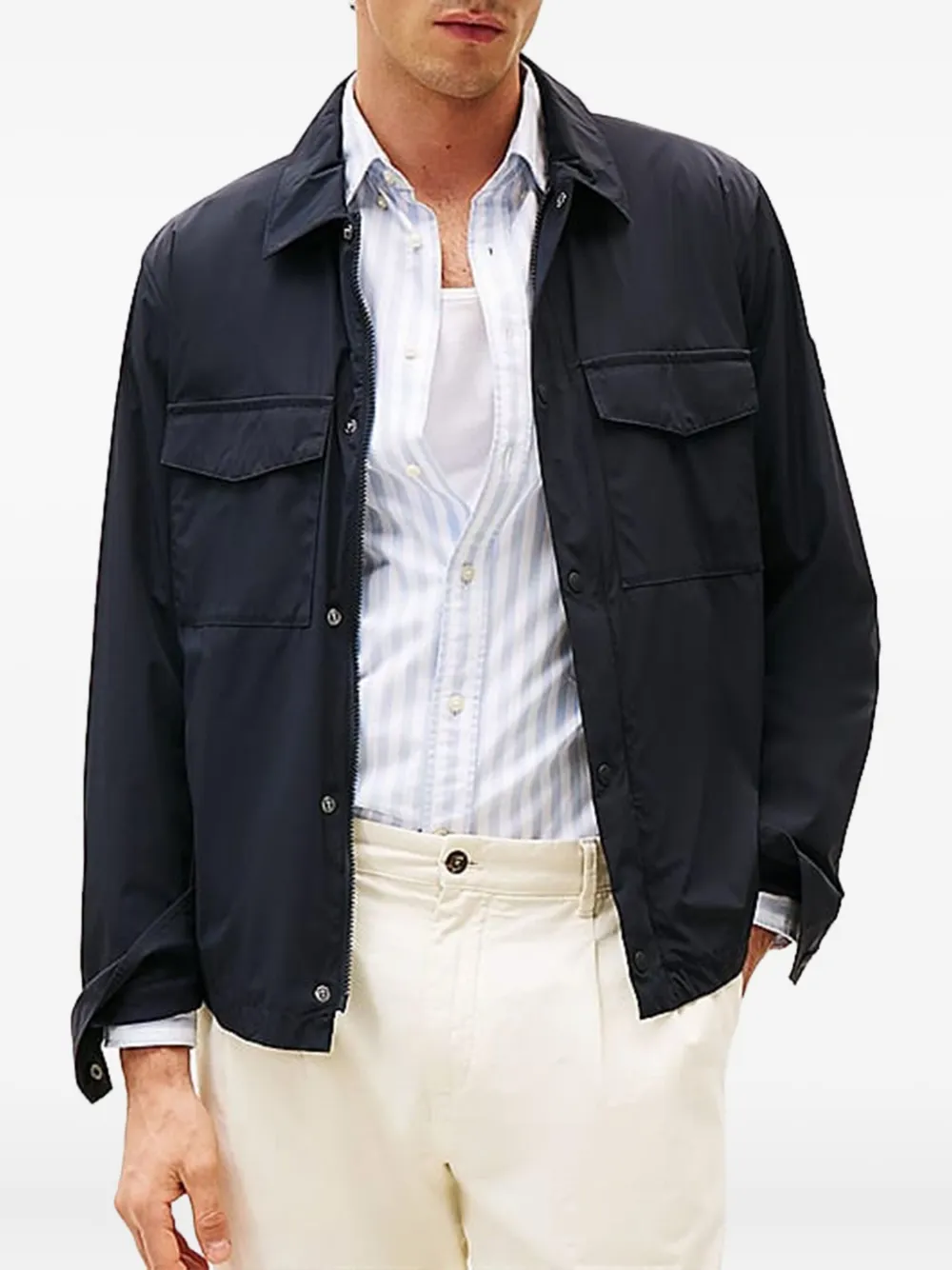 Shop Tommy Hilfiger Zip-up Shirt