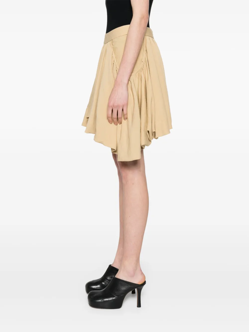 RABANNE ASYMMETRIC MINI SKIRT