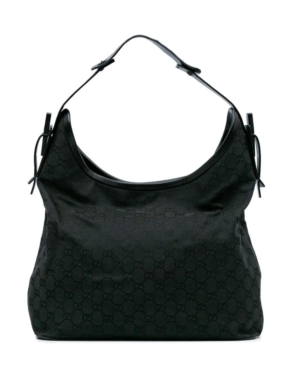 Gucci Pre-Owned 2000-2015 GGキャンバス ショルダーバッグ - ブラック Gucci Pre-Owned 2000-2015 GGキャンバス ショルダーバッグ - ブラック