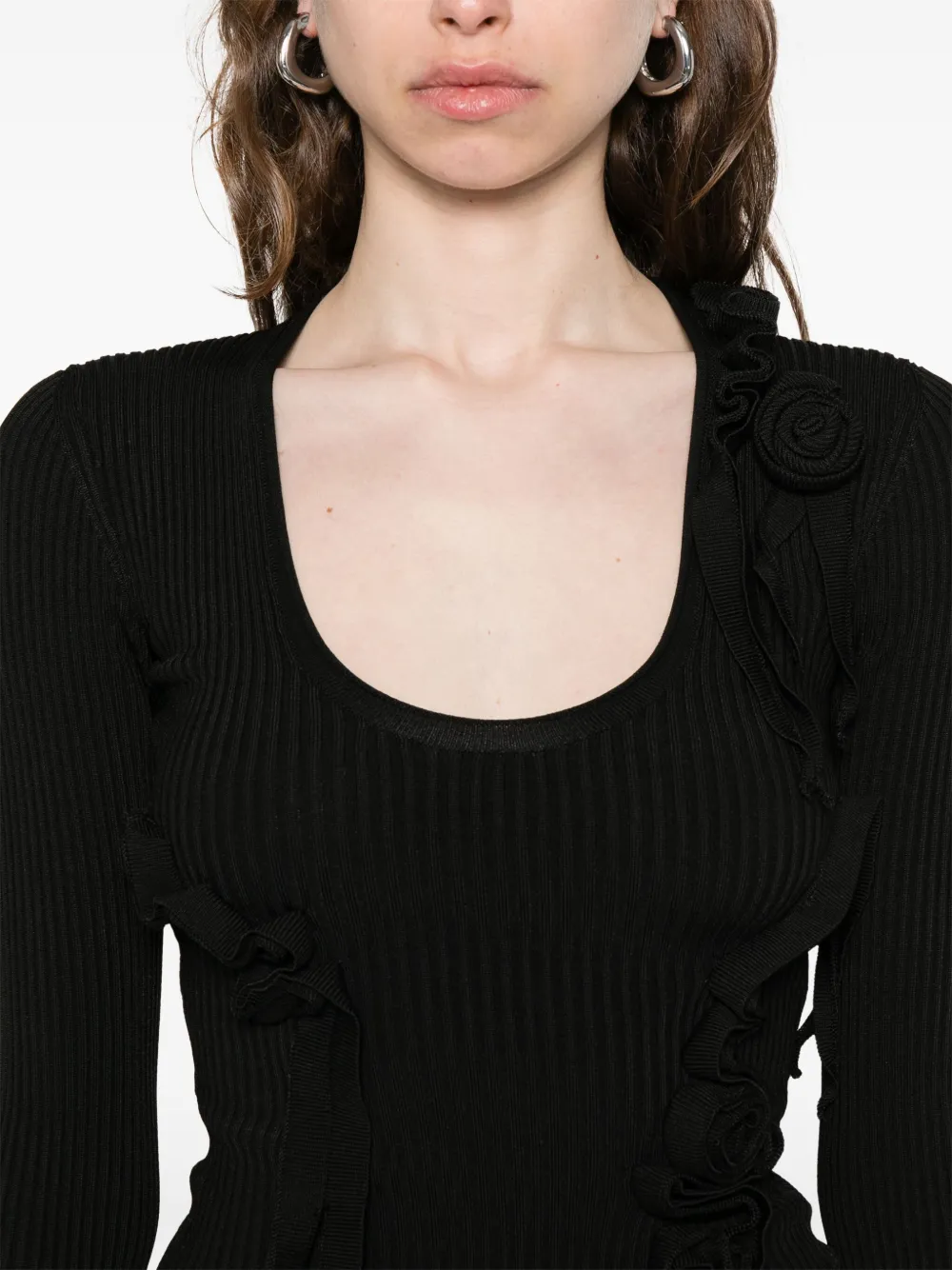 Coperni Tanktop met diepe ronde hals Zwart