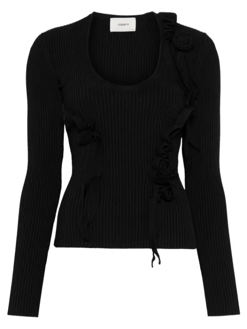 Coperni top con cuello redondo