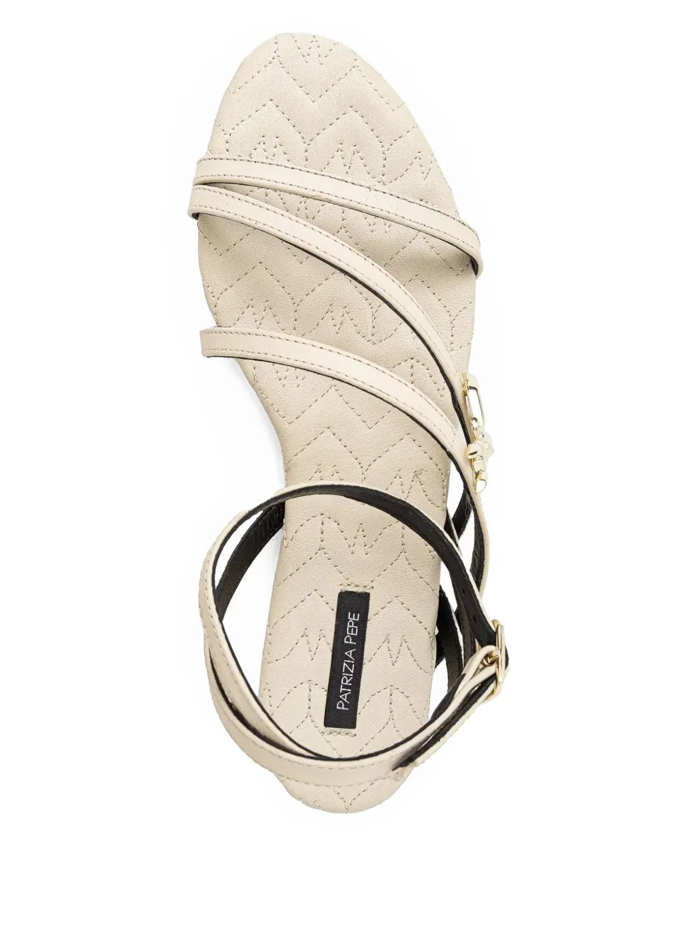 Patrizia Pepe Sandalen met gekruiste bandjes Beige