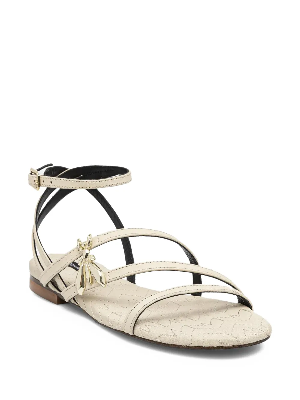 Patrizia Pepe Sandalen met gekruiste bandjes Beige