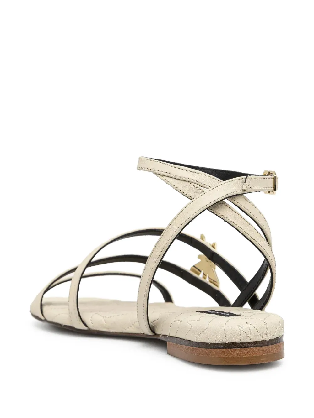 Patrizia Pepe Sandalen met gekruiste bandjes Beige