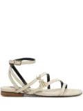 Patrizia Pepe criss-cross flat sandals - Neutrals