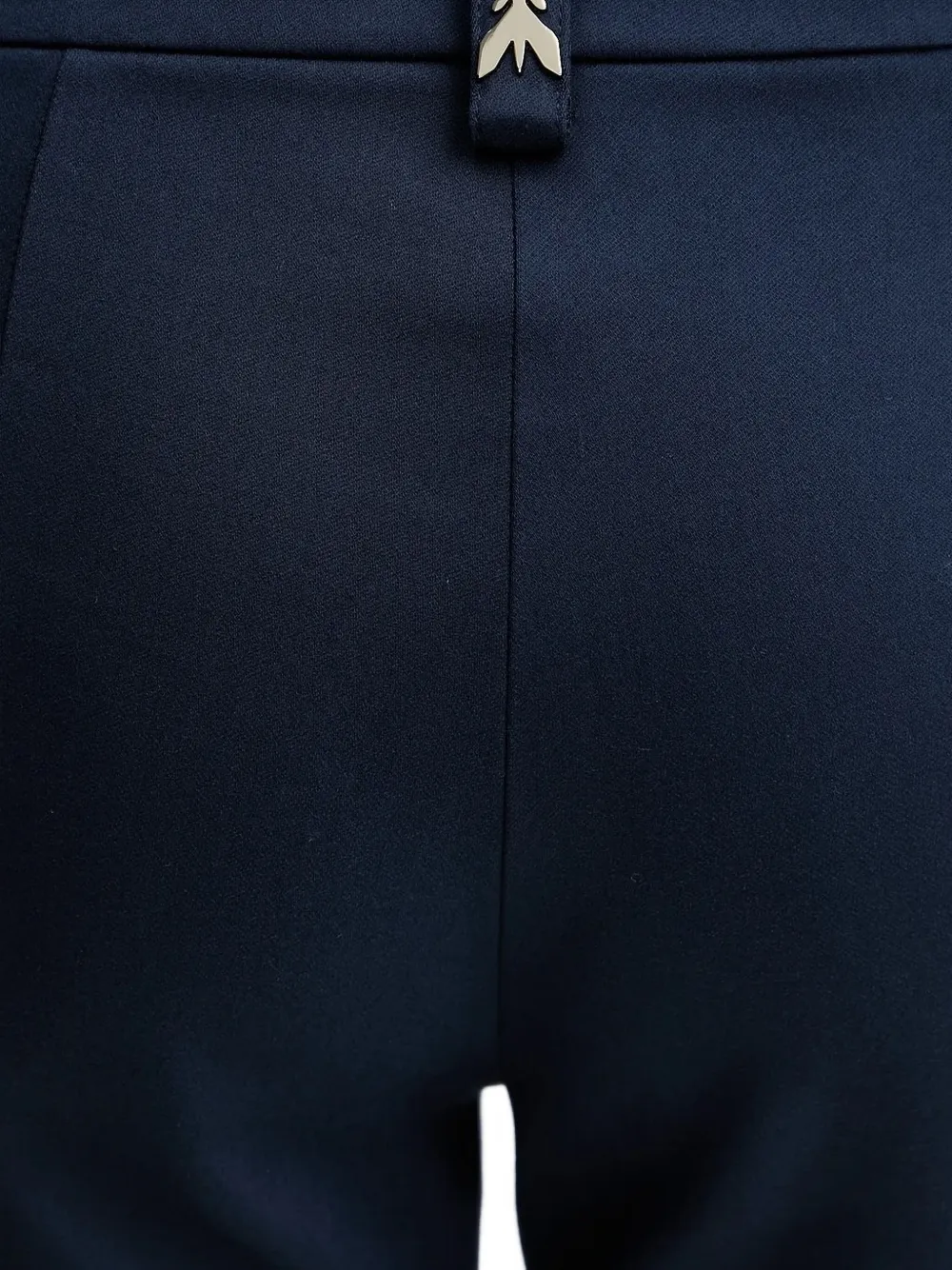 Patrizia Pepe Logo-plaque Side-pocket Trousers In Blue