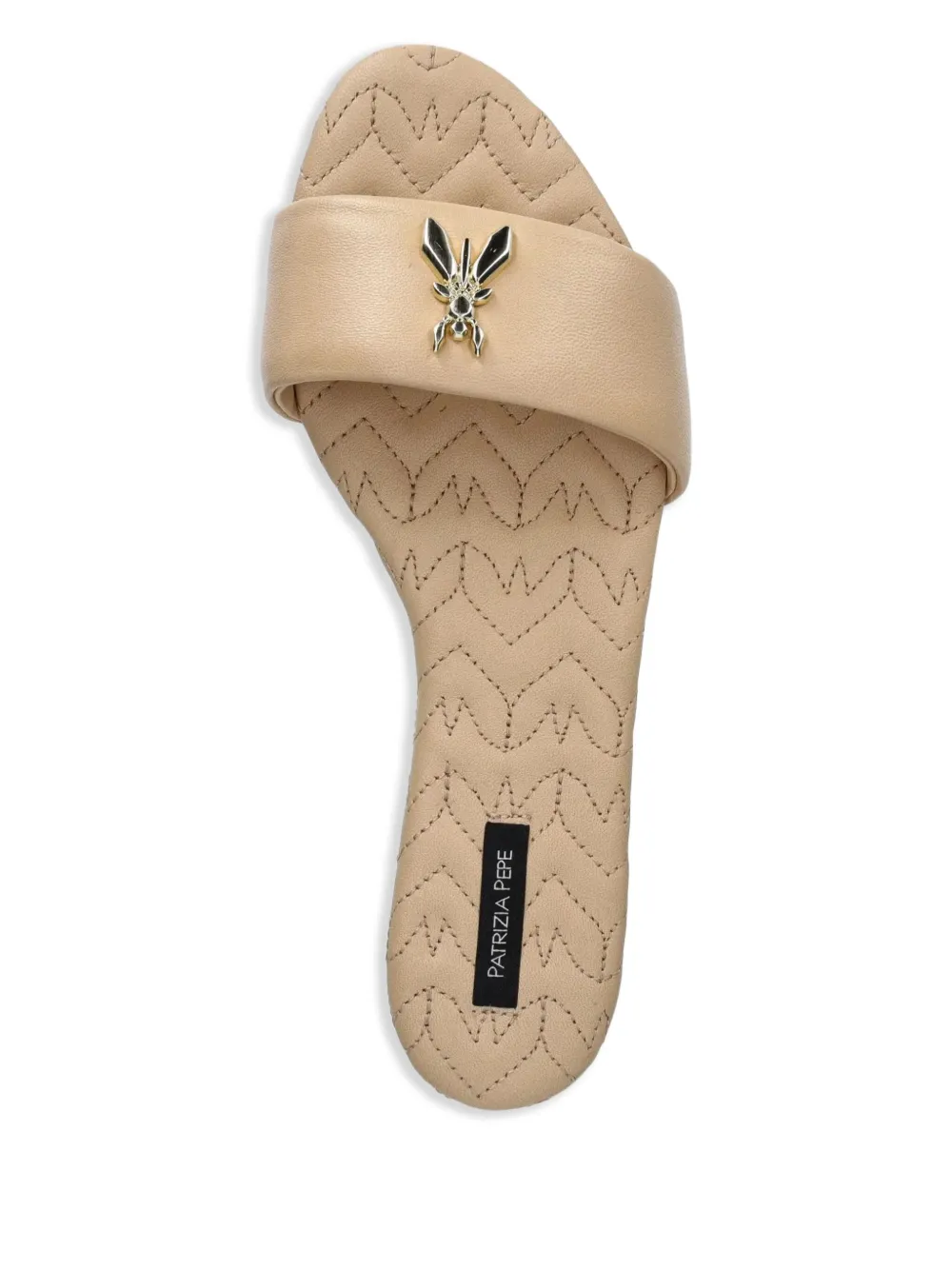 Patrizia Pepe Leather Sandals In Neutral