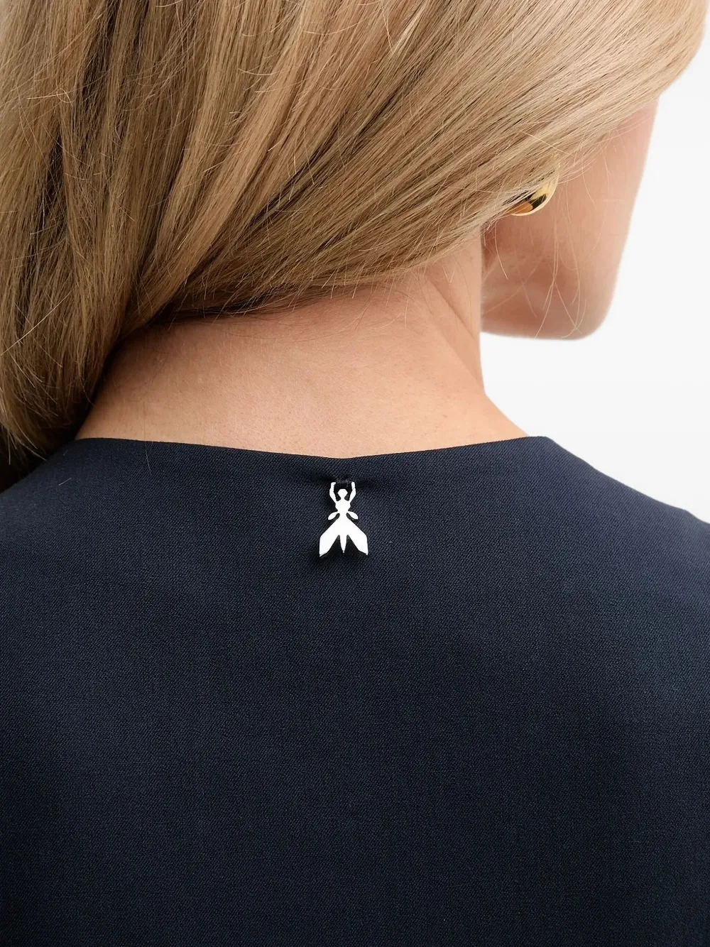 Patrizia Pepe Mouwloze jas met knoopsluiting Blauw