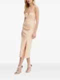 Patrizia Pepe gathered-neckline midi day dress - Neutrals