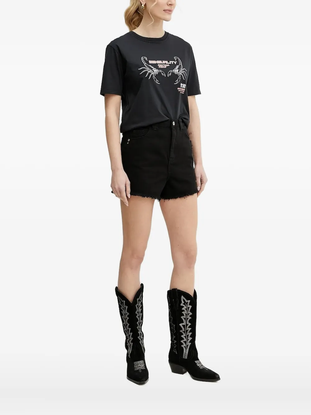 Patrizia Pepe logo-print T-shirt | Black | Image 1