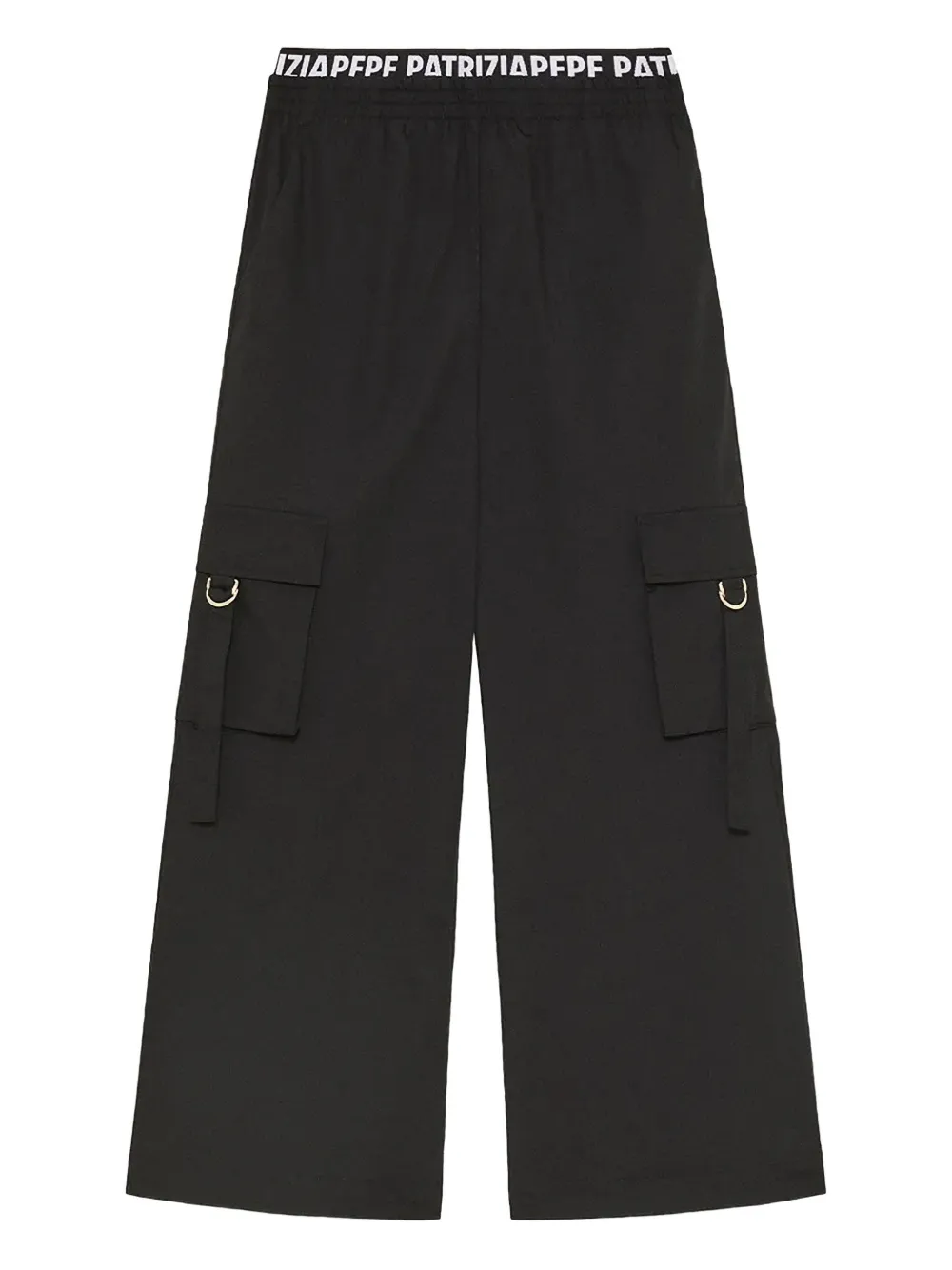 Patrizia Pepe girl logo-waistband cargo pants | Black | Image 1