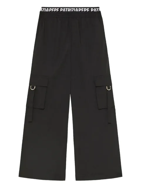 Patrizia Pepe girl logo-waistband cargo pants