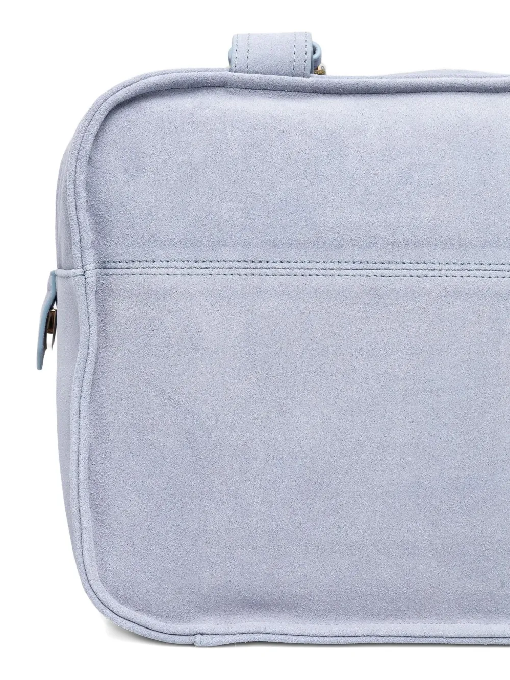 Patrizia Pepe Schoudertas met textuur en logo Blauw