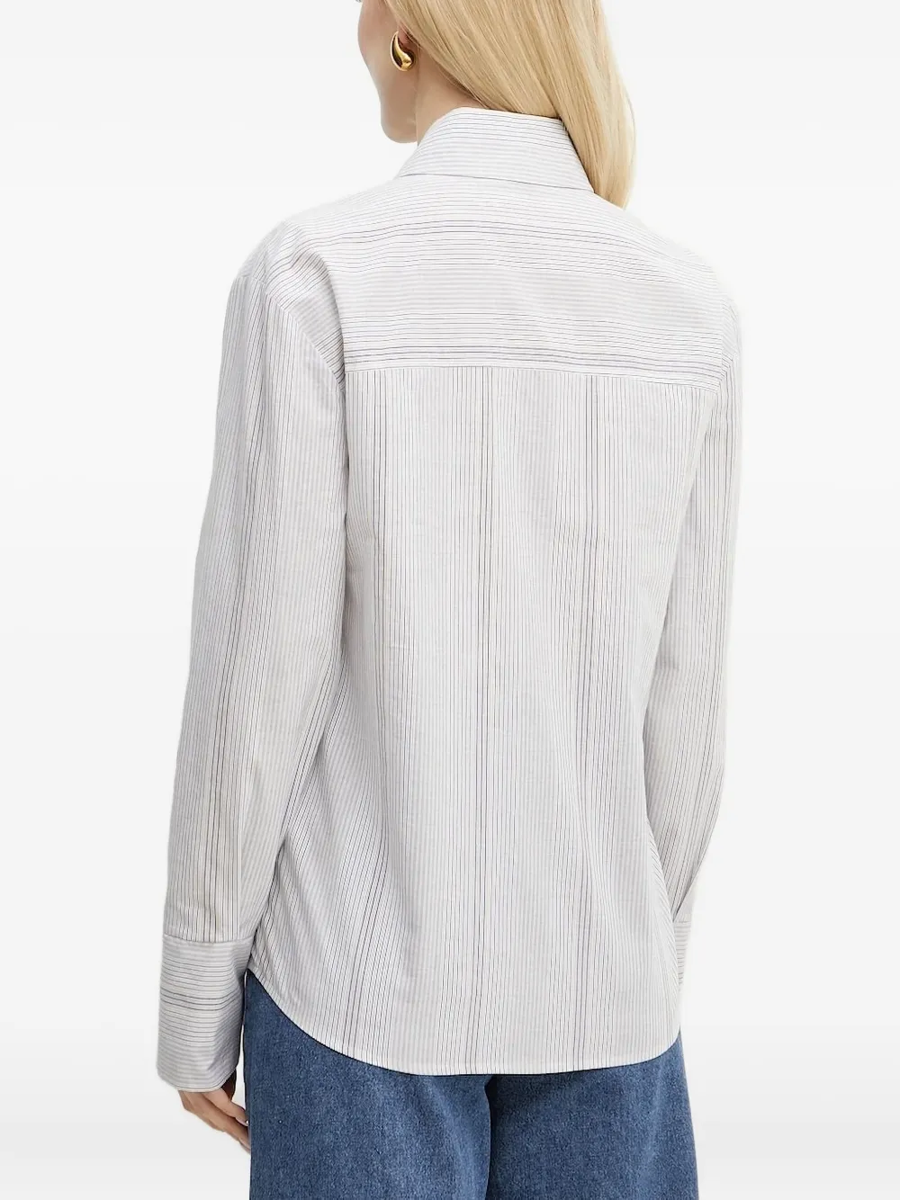 Patrizia Pepe striped bee-embellished shirt | Shirts | Image 2
